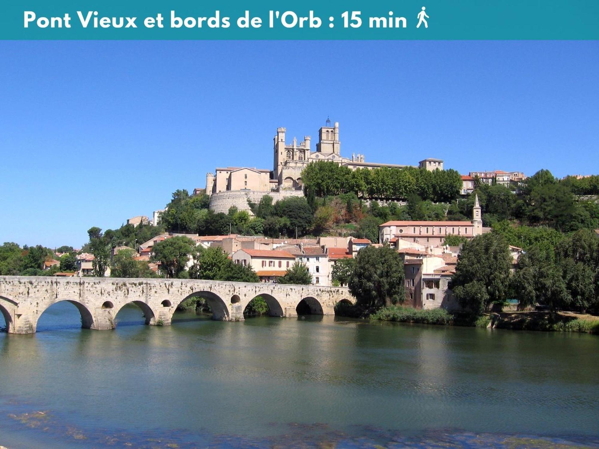 Appartamento Charmant Studio Climatise 'Alma 1' - Beziers Centre - Wifi Fibre - Netflix Esterno foto